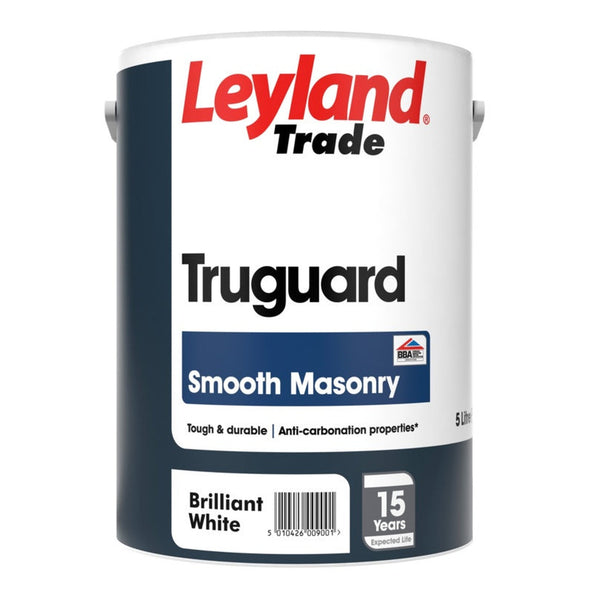 Truguard Smooth Masonry Paint - 5L Brilliant White