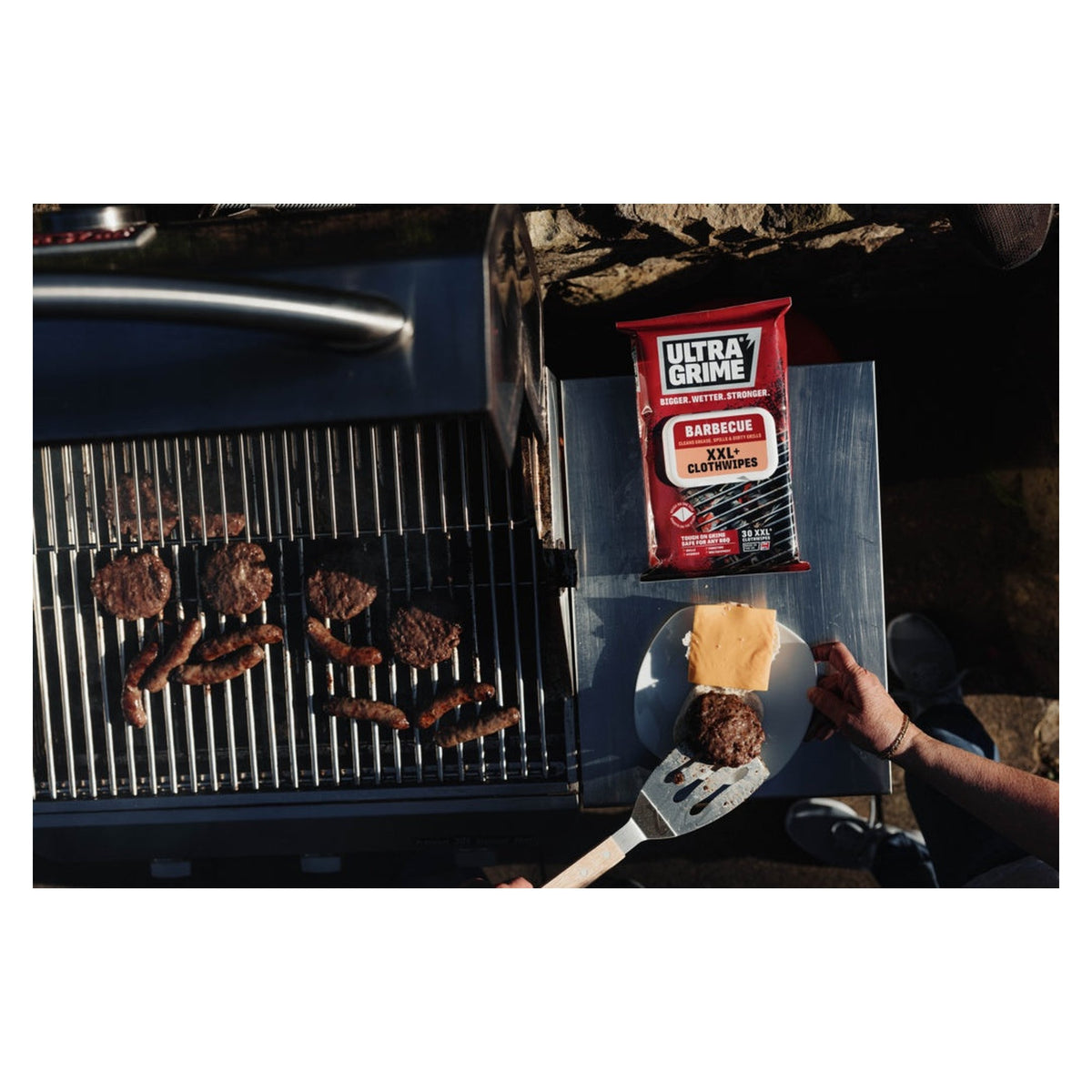 Ultragrime Life BBQ XXL cloth wipes, 30 pack, view 5