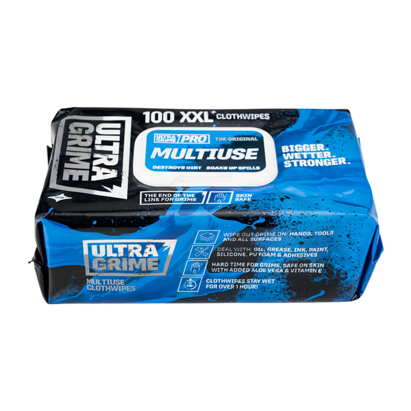Ultragrime Pro multi-use XXL cloth wipes 100 pack
