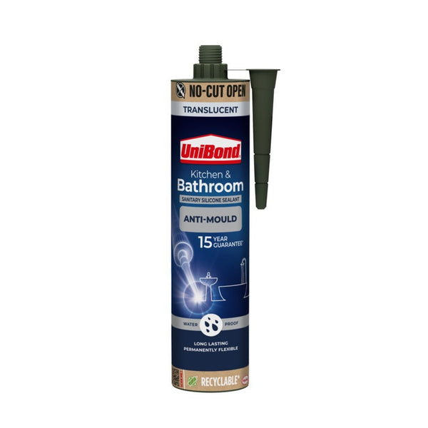 UniBond anti mould kitchen and bathroom sealant 280ml translucent