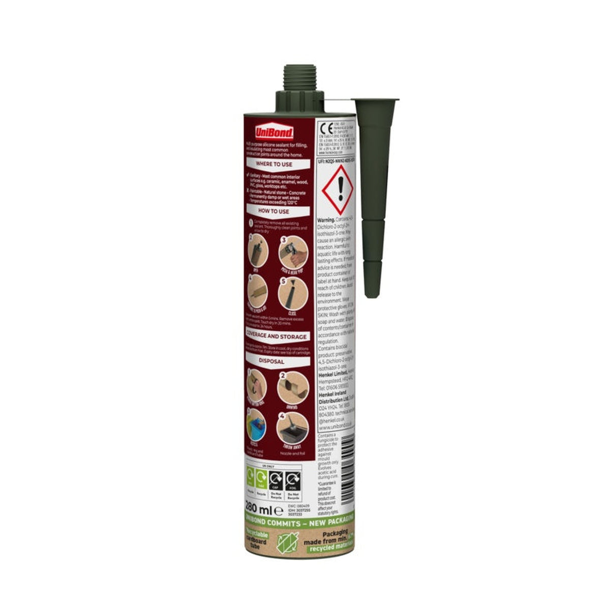 UniBond indoor and outdoor multi purpose sealant white 280ml, view 2