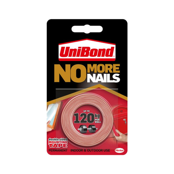 UniBond No More Nails double sided tape roll 19mm x 1.5m