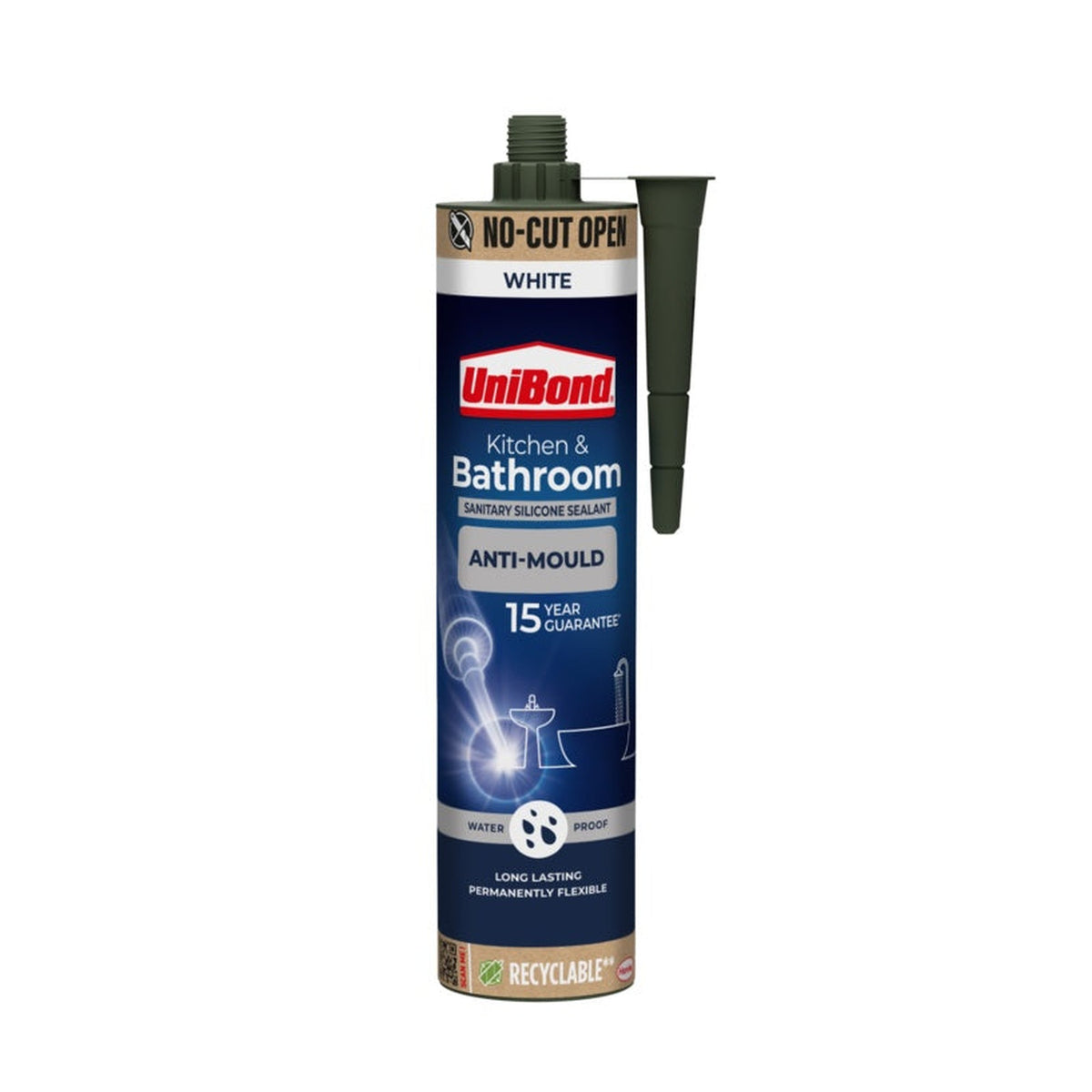 UniBond Triple Protection anti-mould sealant, white, 280ml