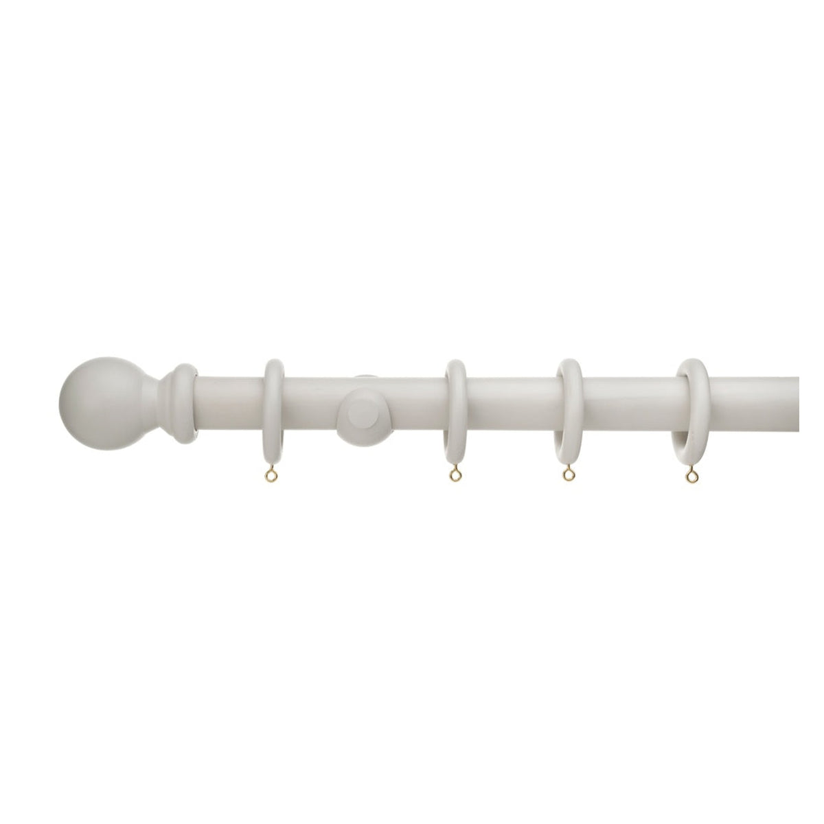 Universal 28mm grey wooden curtain pole kit 300cm