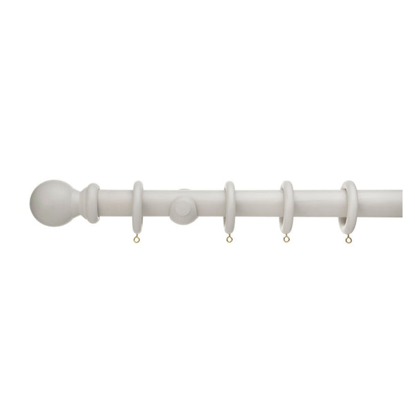 Universal 28mm grey wooden curtain pole kit 300cm