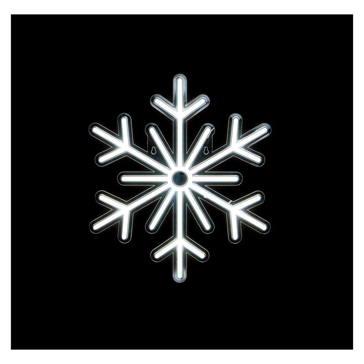 USB Lit Neon Hanging Snowflake - 38cm