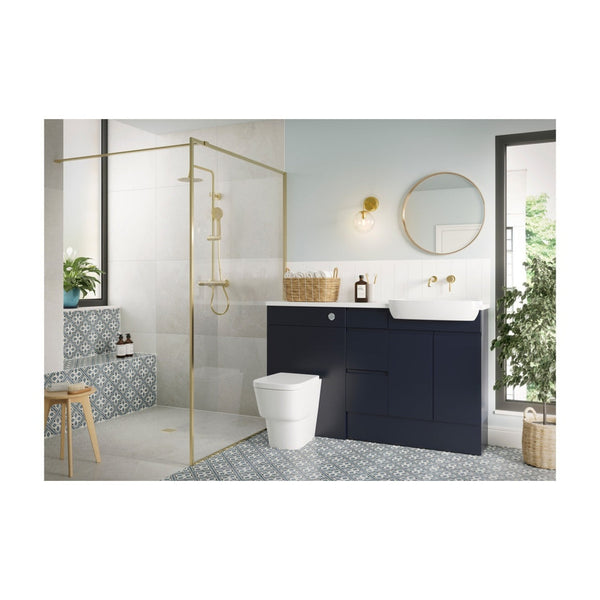Valesso fitted bathroom furniture suite with basin and WC units