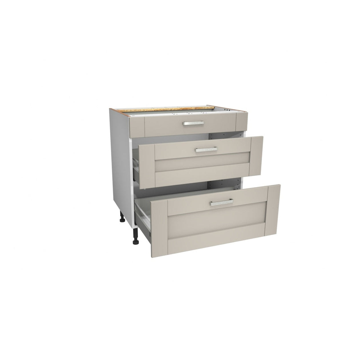 Verona Pebble 3 Drawer Unit - 800mm, view 2