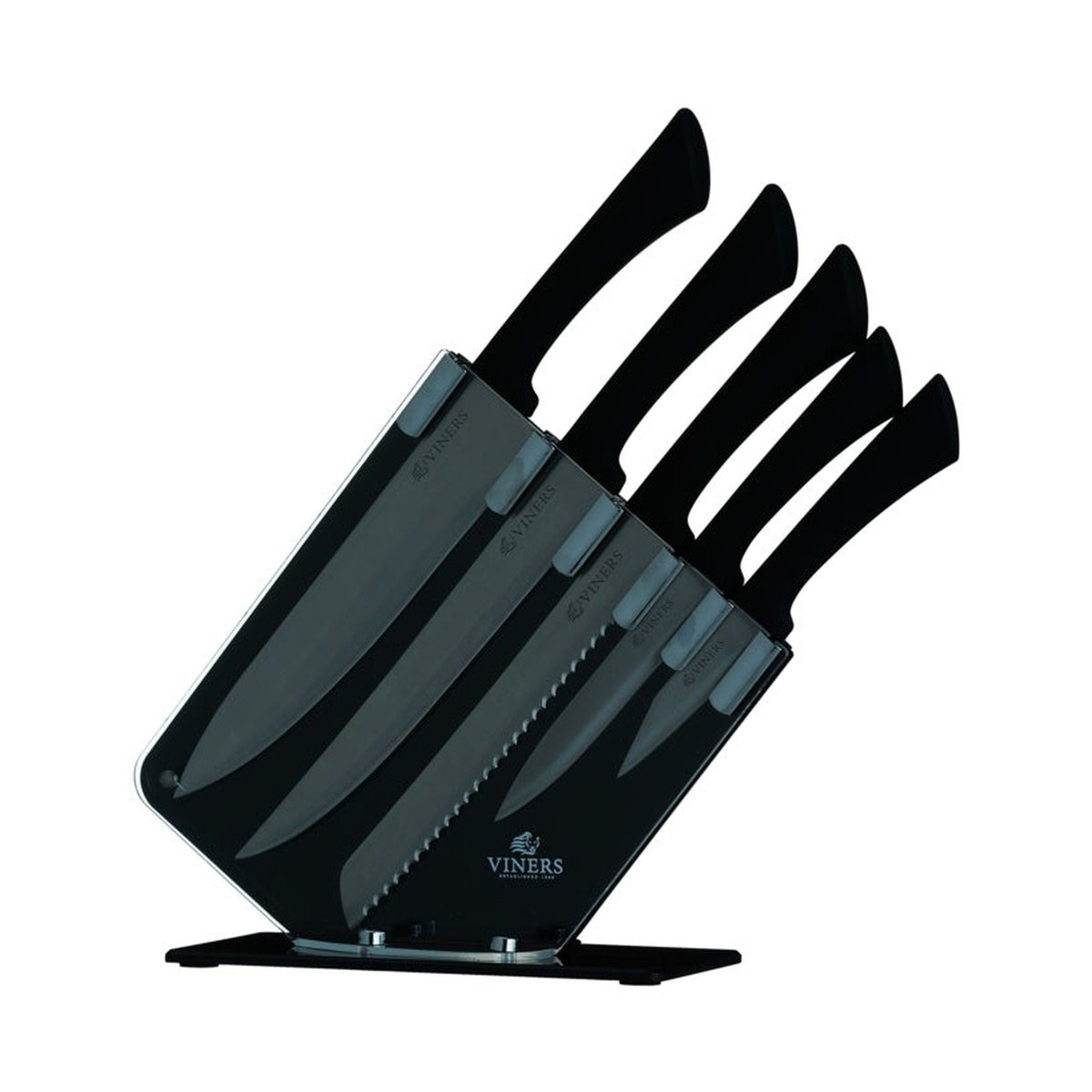 Viners knife block set with five kitchen knives