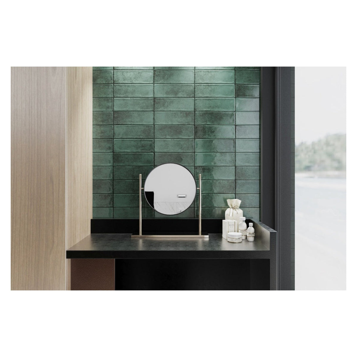 Vintage Green Wall Tile 300 x 100 x 6mm - 0.96m2 - Box 32, view 3