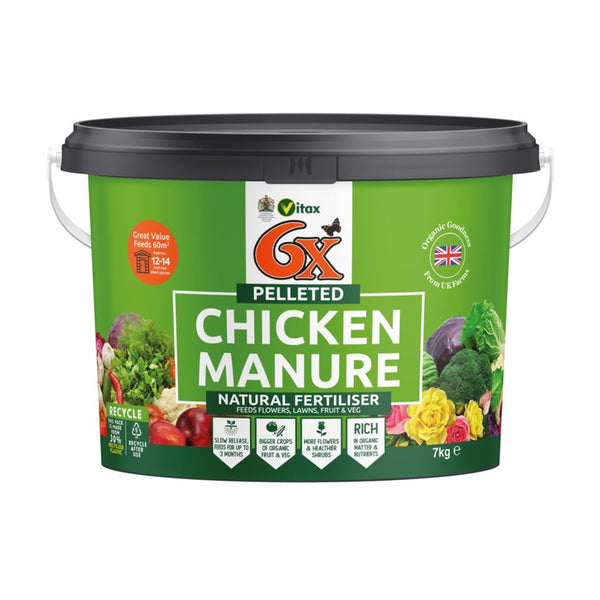Vitax 6X pelleted chicken manure 7kg