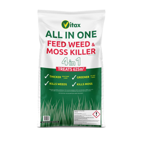 Vitax All In One Feed, Weed and Moss Killer 625sqm bag