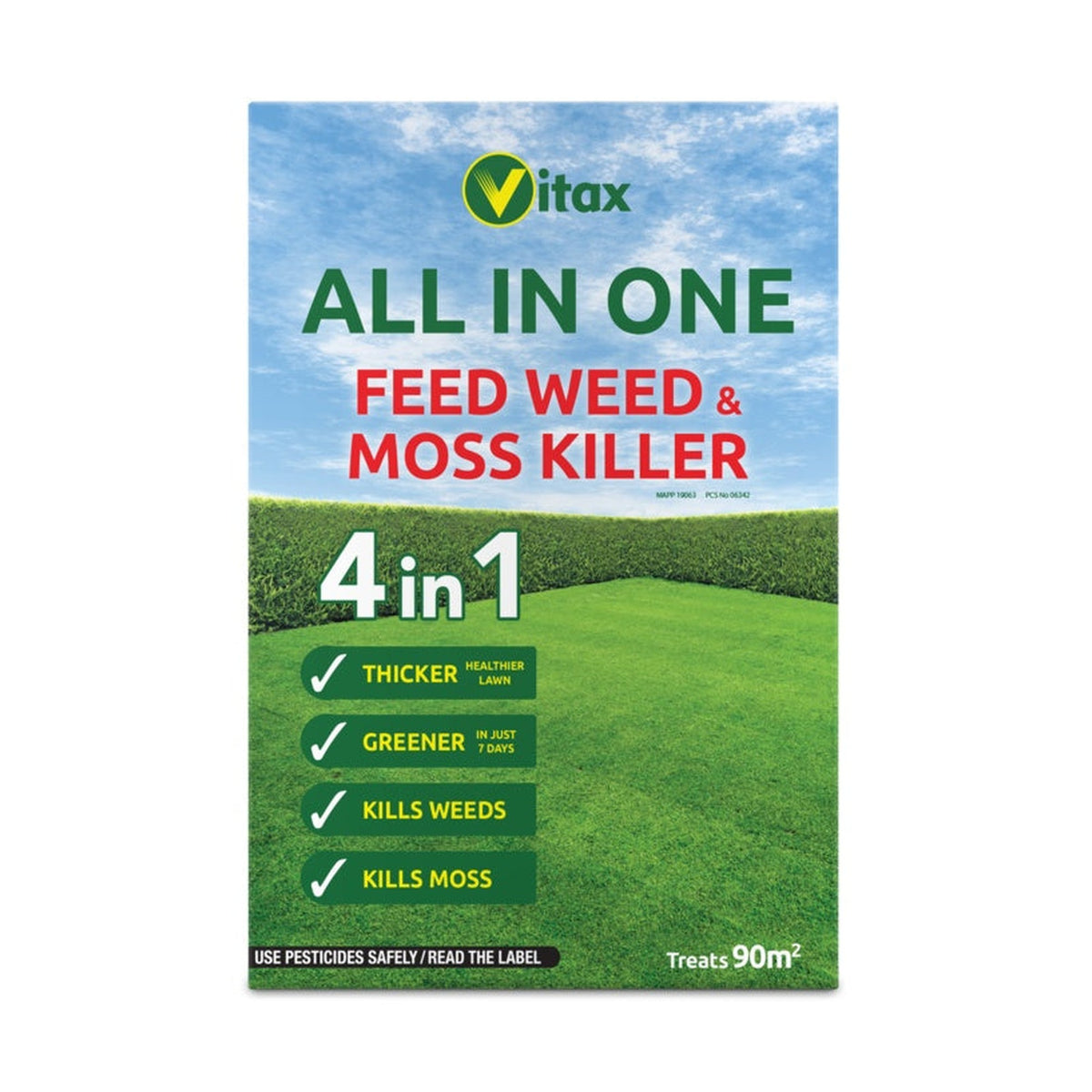 Vitax All in One Feed Weed and Moss Killer 90sqm box