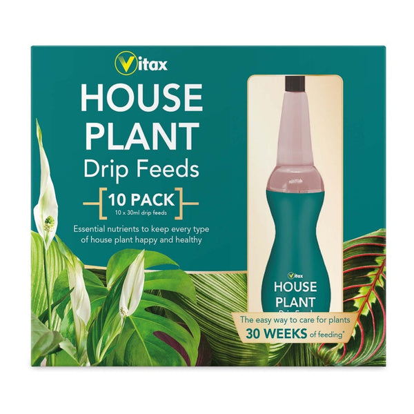 Pack of 10 Vitax house plant drip feed bottles