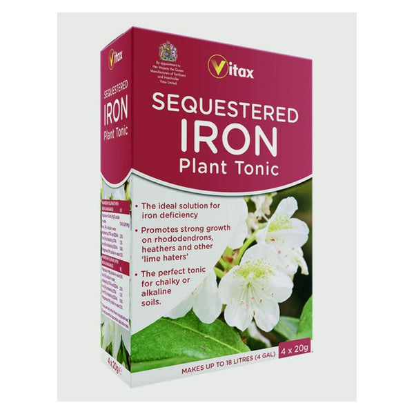 Vitax Sequestered Iron Plant Tonic 4 x 20g pack