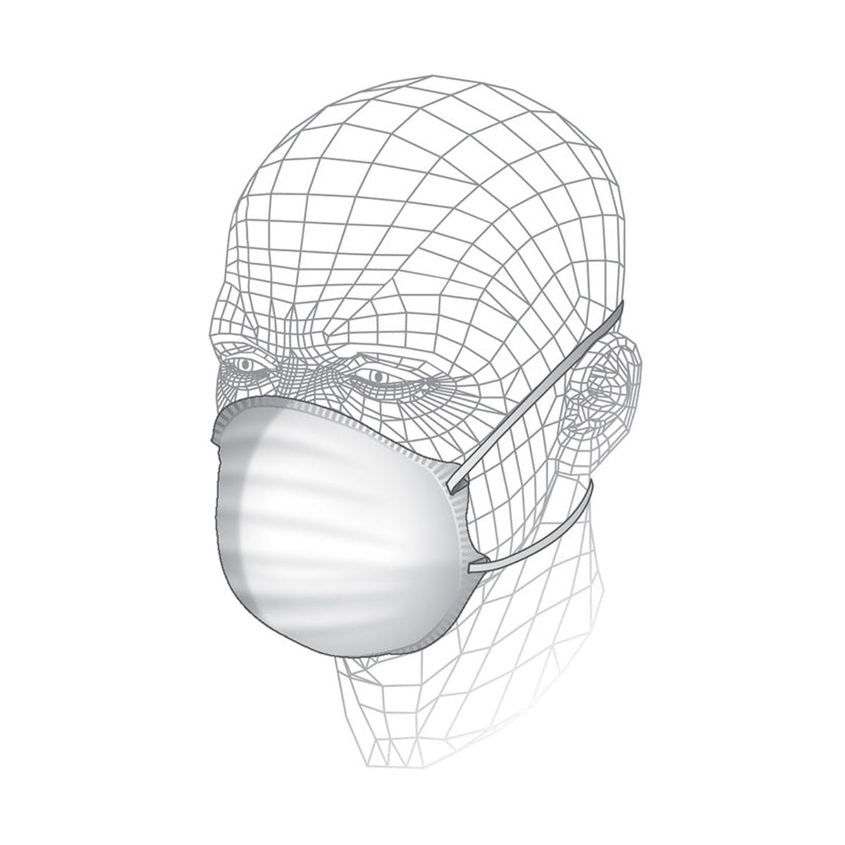 Pack of three Vitrex cup respirators