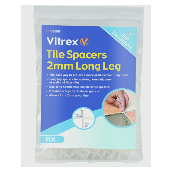 Vitrex long leg tile spacers 2 x 500