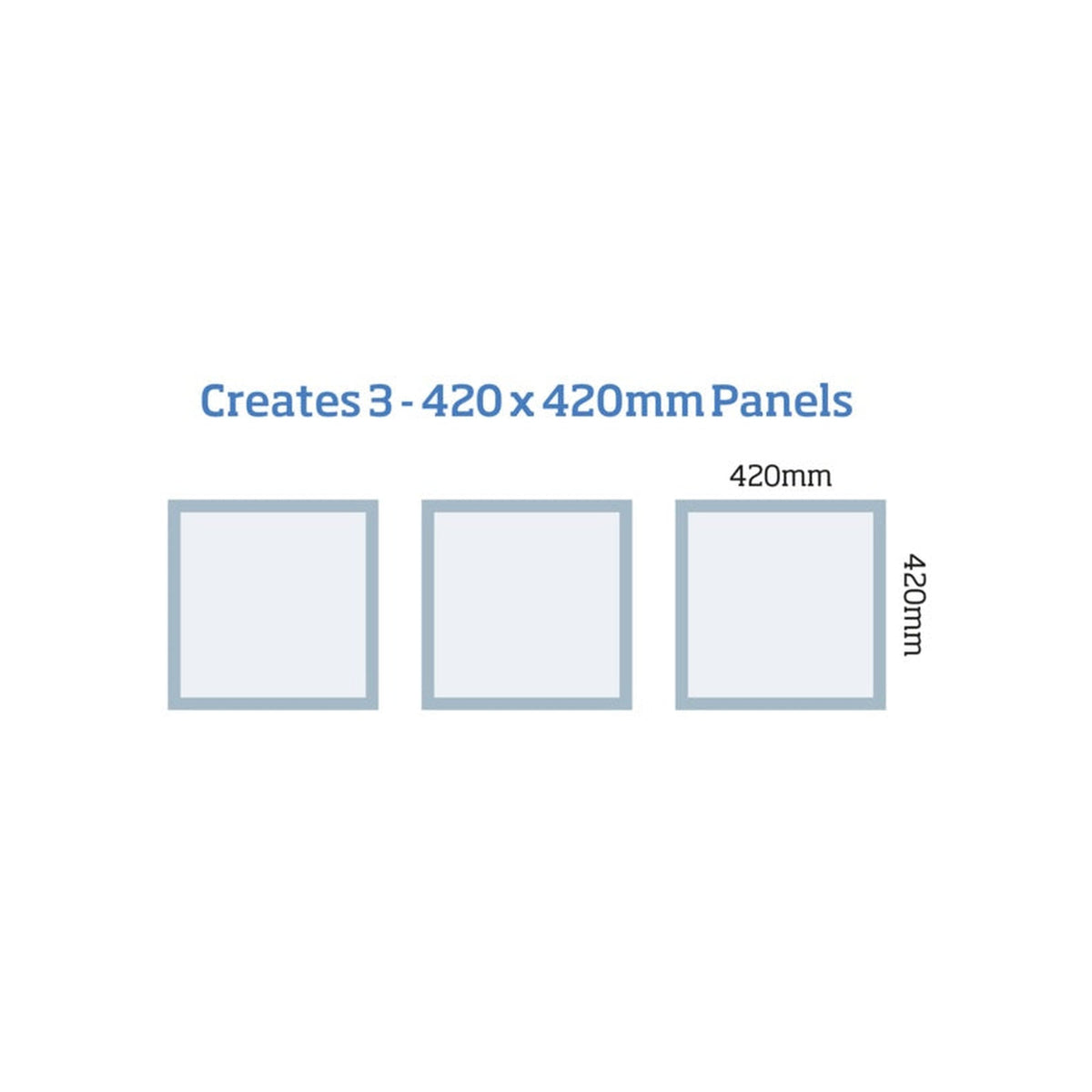 Wall Kit Ready Primed 420 x 420mm - 3 Panel, view 2