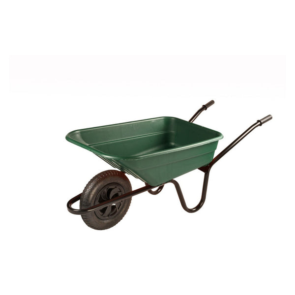 Walsall 90L poly wheelbarrow in Shire Green