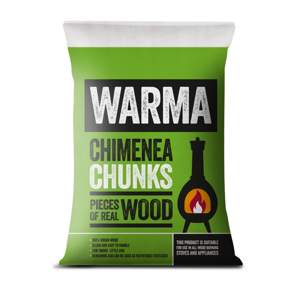 Warma kiln dried chimenea chunks 9kg bag