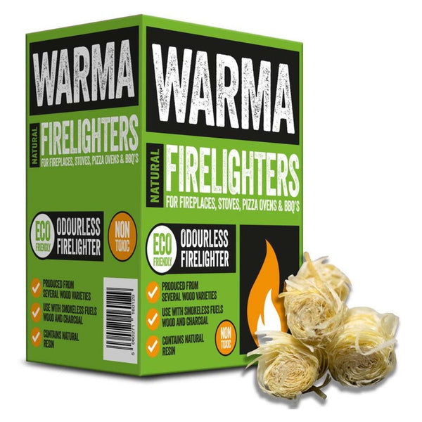 Box of 30 Warma eco wood wool firelighters