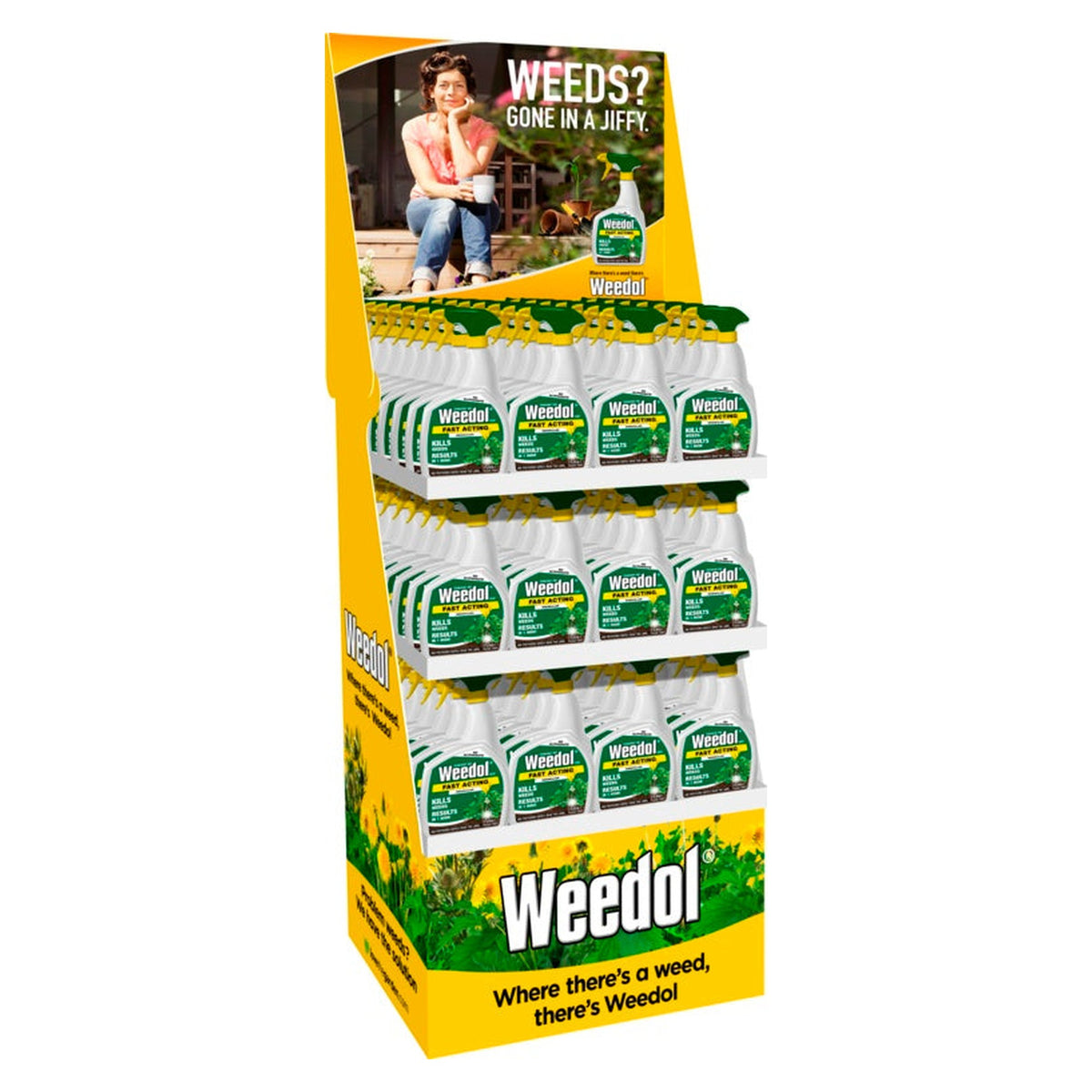 Weedol Gun Fast Acting Weedkiller 1L display unit of 96