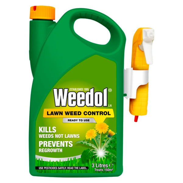Weedol Lawn Weed Control 3L ready-to-use bottle