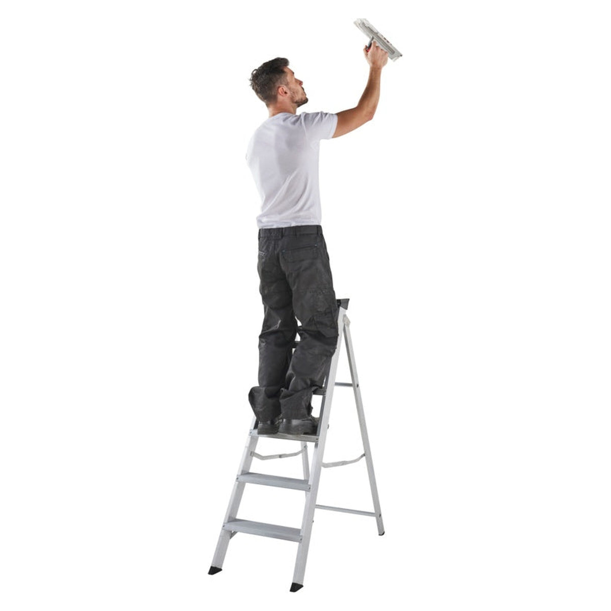 Werner builders stepladder with 6 treads, view 4