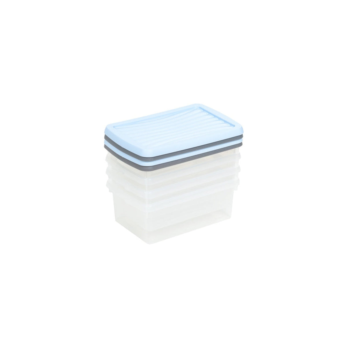 Set of four Wham 3.5L storage boxes with lids