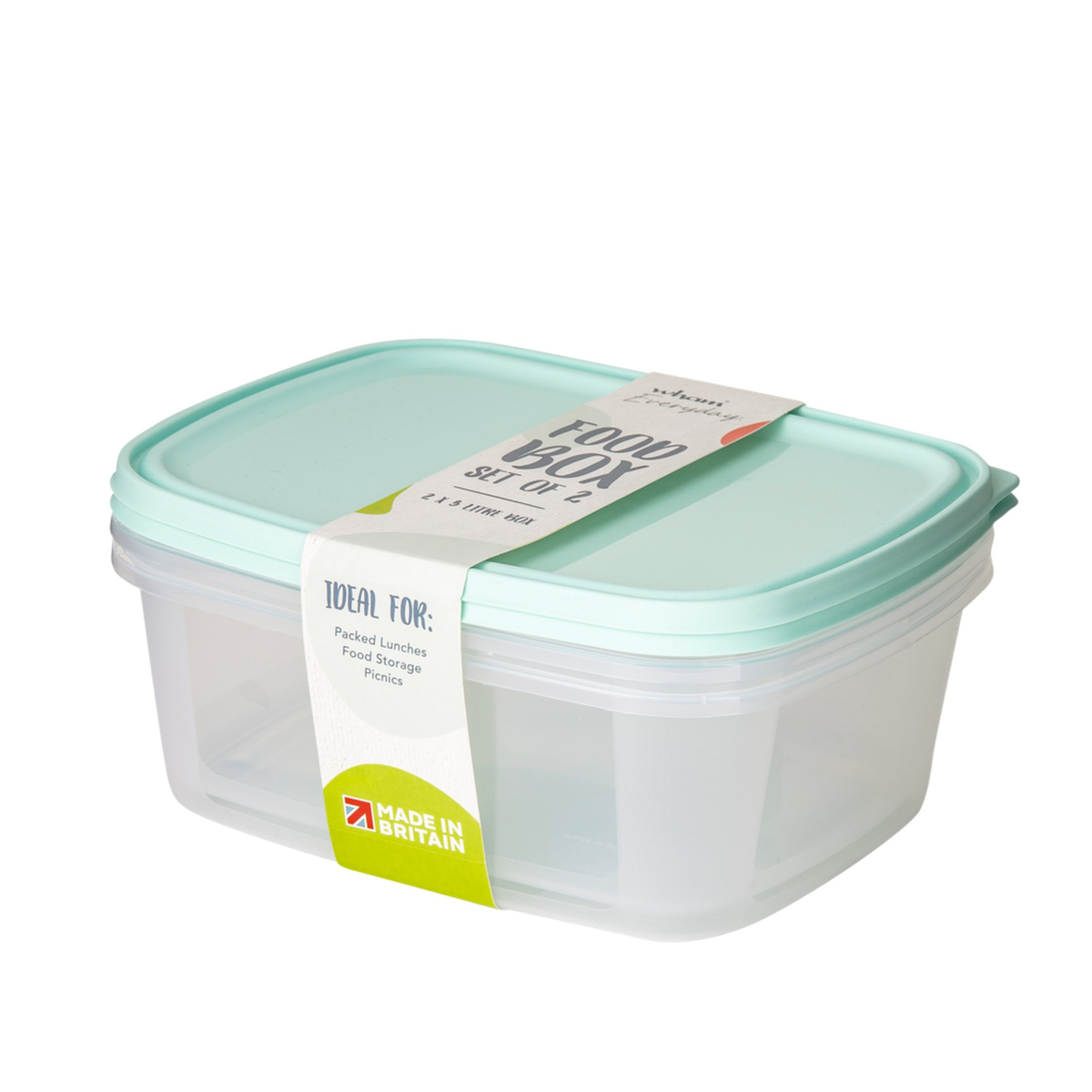 Wham Everyday clear food boxes 3L, set of 2