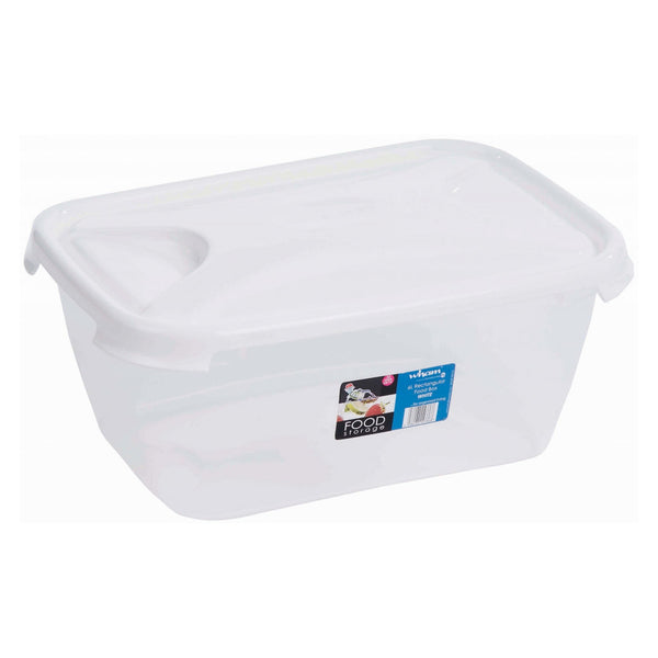 Wham 6L rectangular food storage container with white lid
