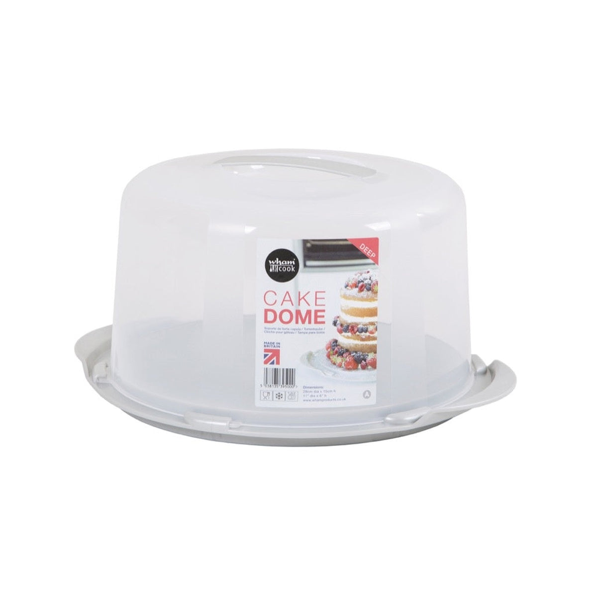 Wham round cake storer with clear lid