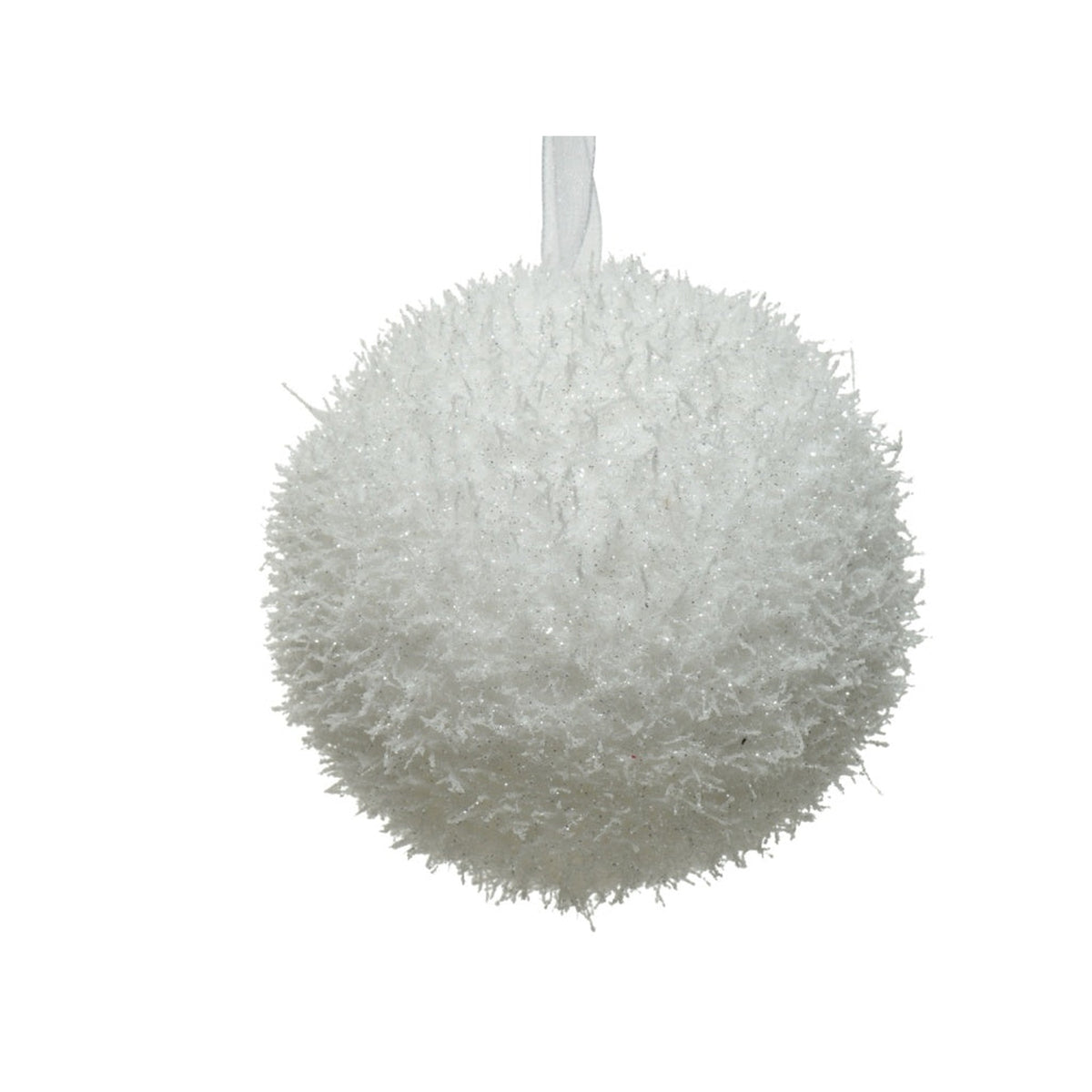 White Foam Bauble - 8cm