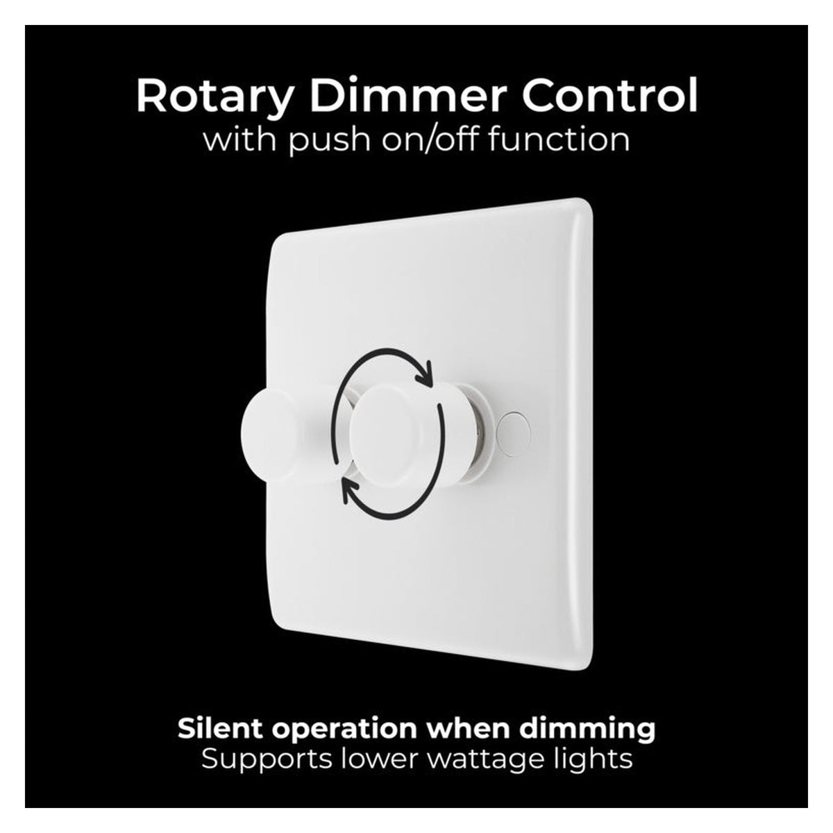 White Moulded Double 2 Way Dimmer Switch - 200w, view 4