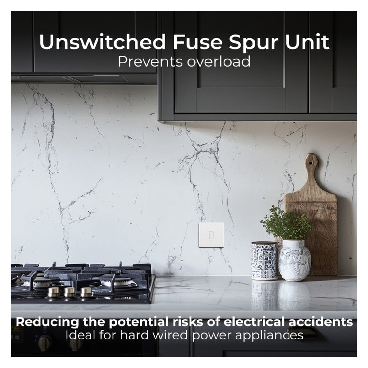 White Unswitched Connection Unit Fused - 13amp, view 11