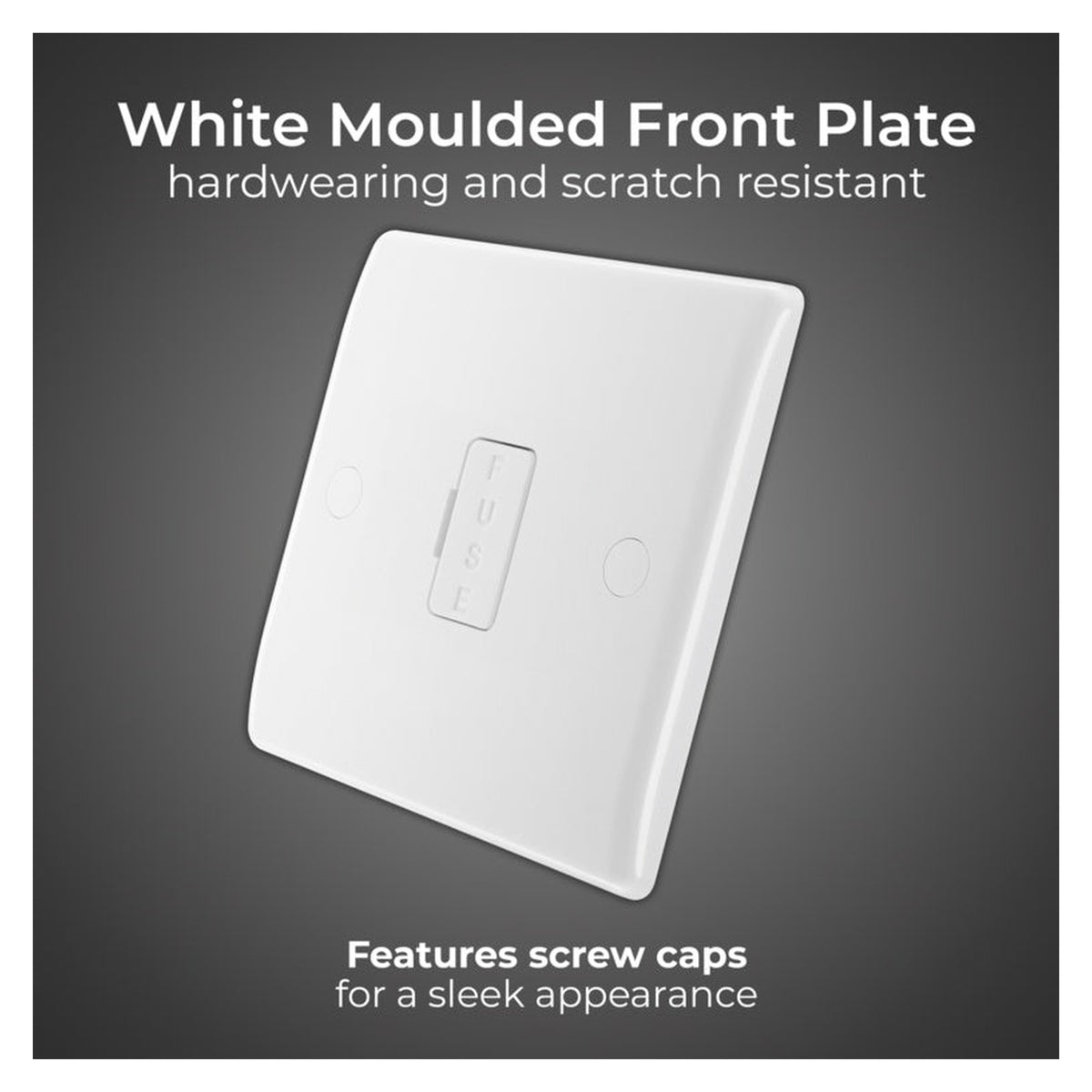 White Unswitched Connection Unit Fused - 13amp, view 4