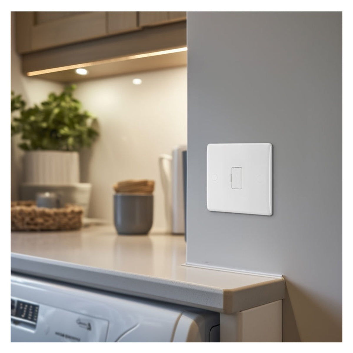 White Unswitched Connection Unit Fused - 13amp, view 9