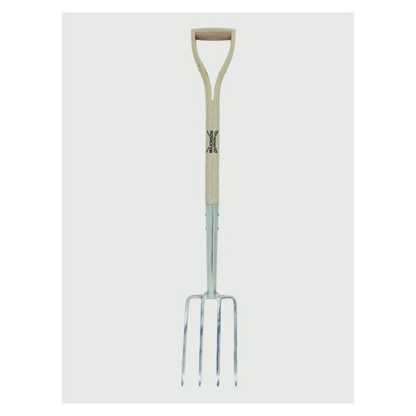 Wilkinson Sword stainless steel border fork with ash handle