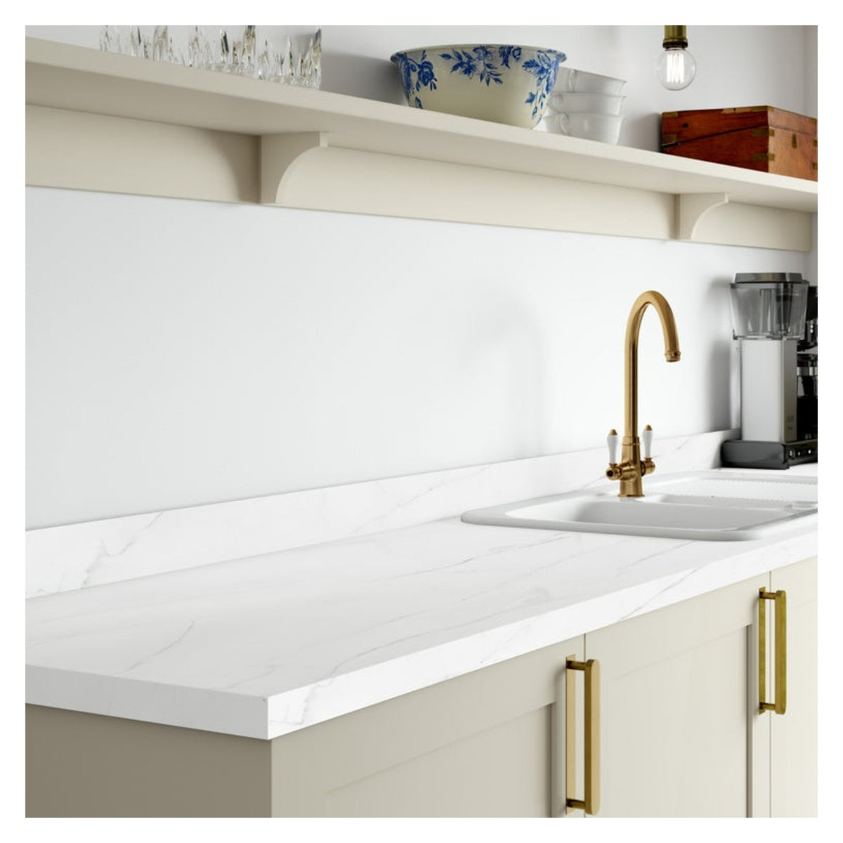 Wilsonart Light Marble laminate worktop 3m x 600 x 38mm