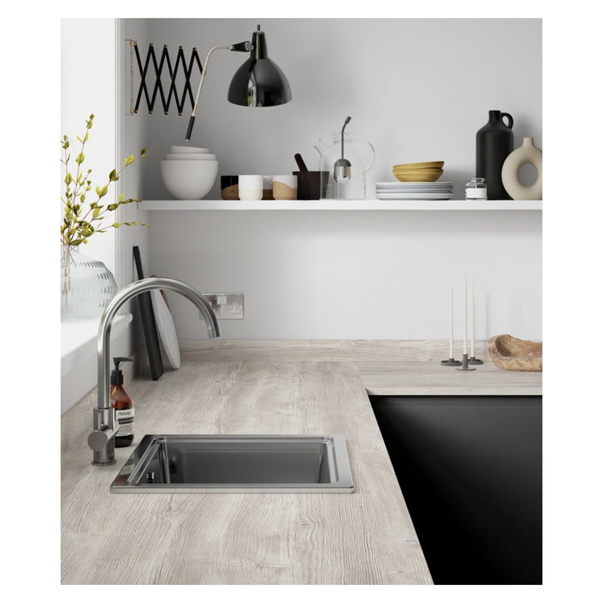 Wilsonart Polar Pine 3m worktop upstand