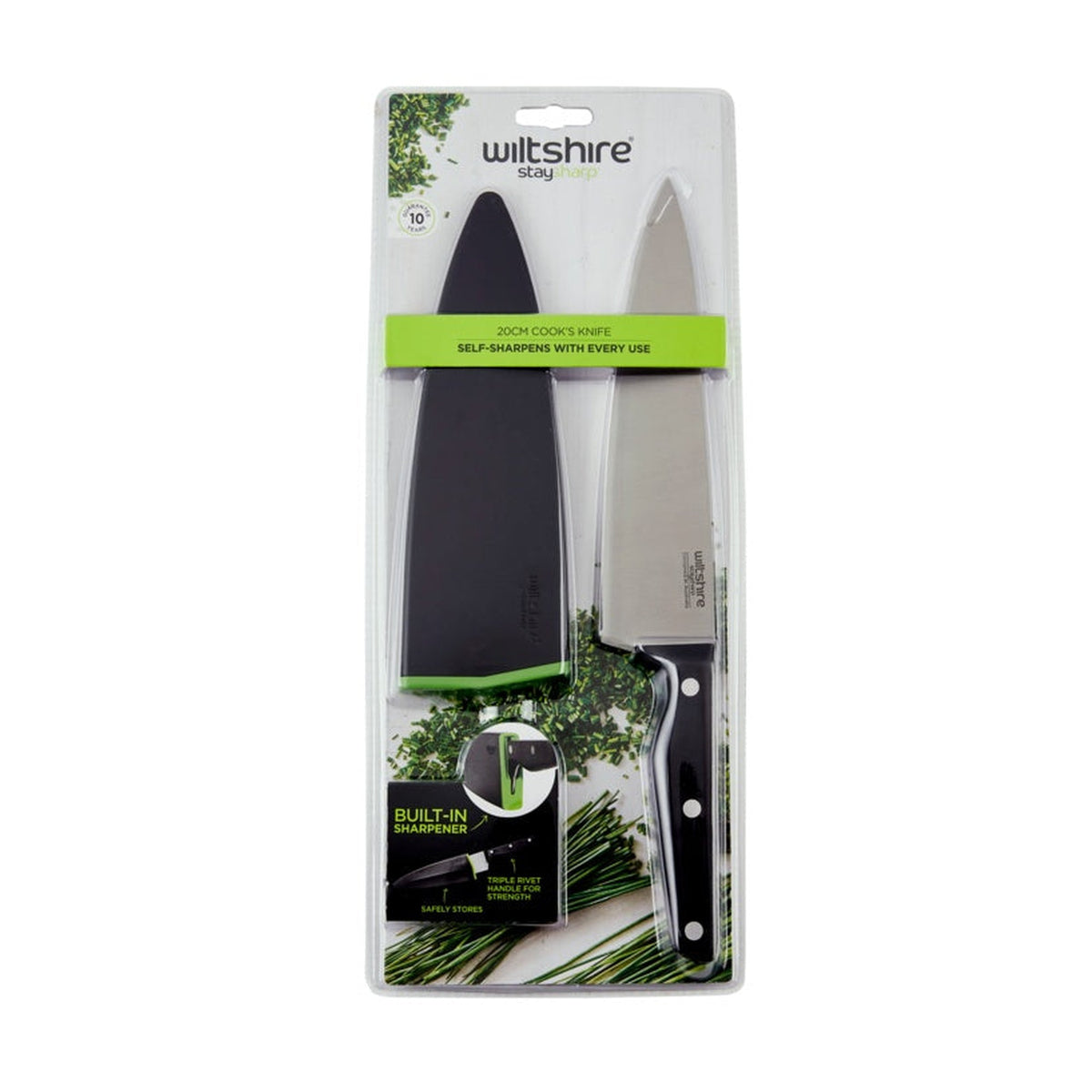 Wiltshire Staysharp triple rivet 20cm cooks knife
