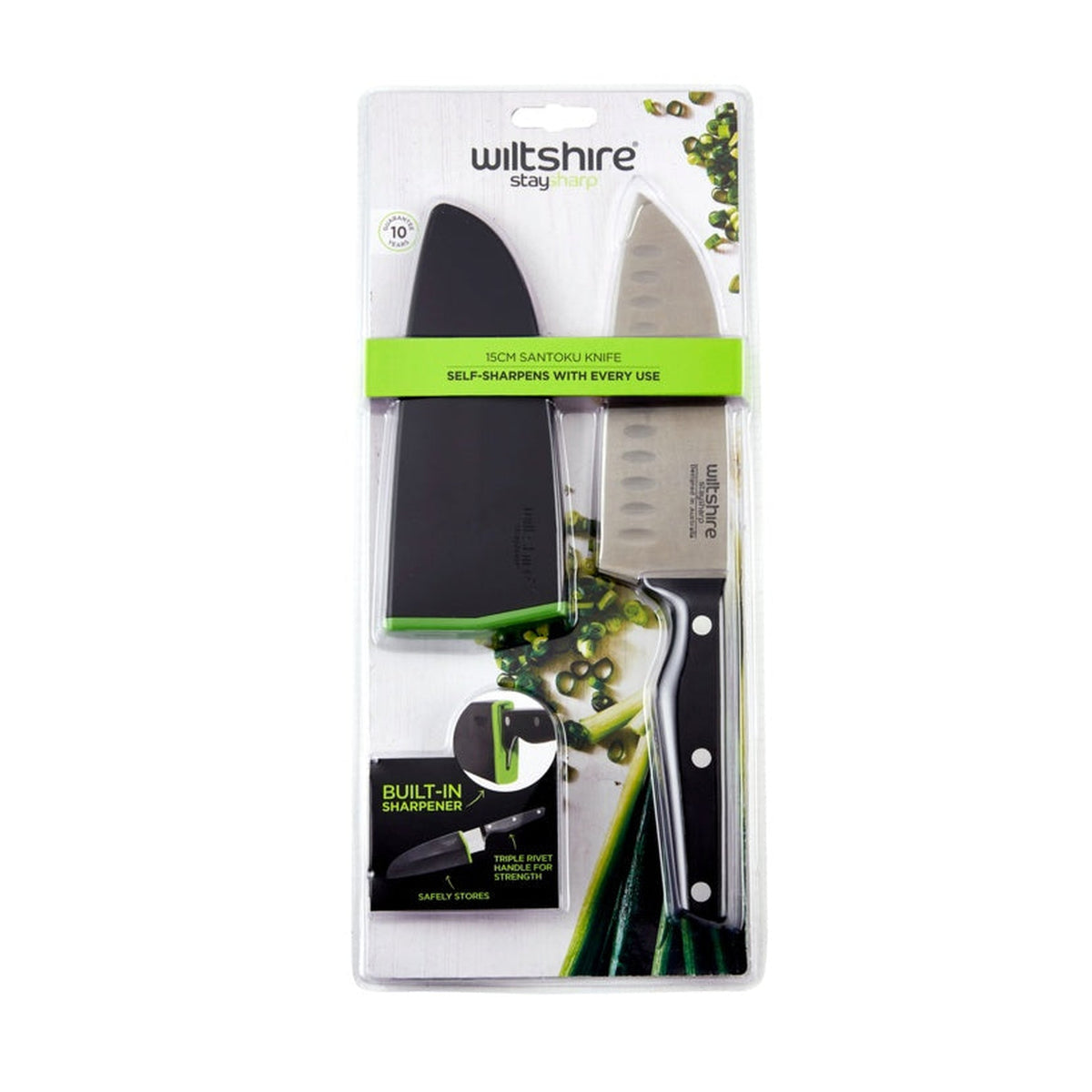 Wiltshire StaySharp triple rivet 15cm santoku knife