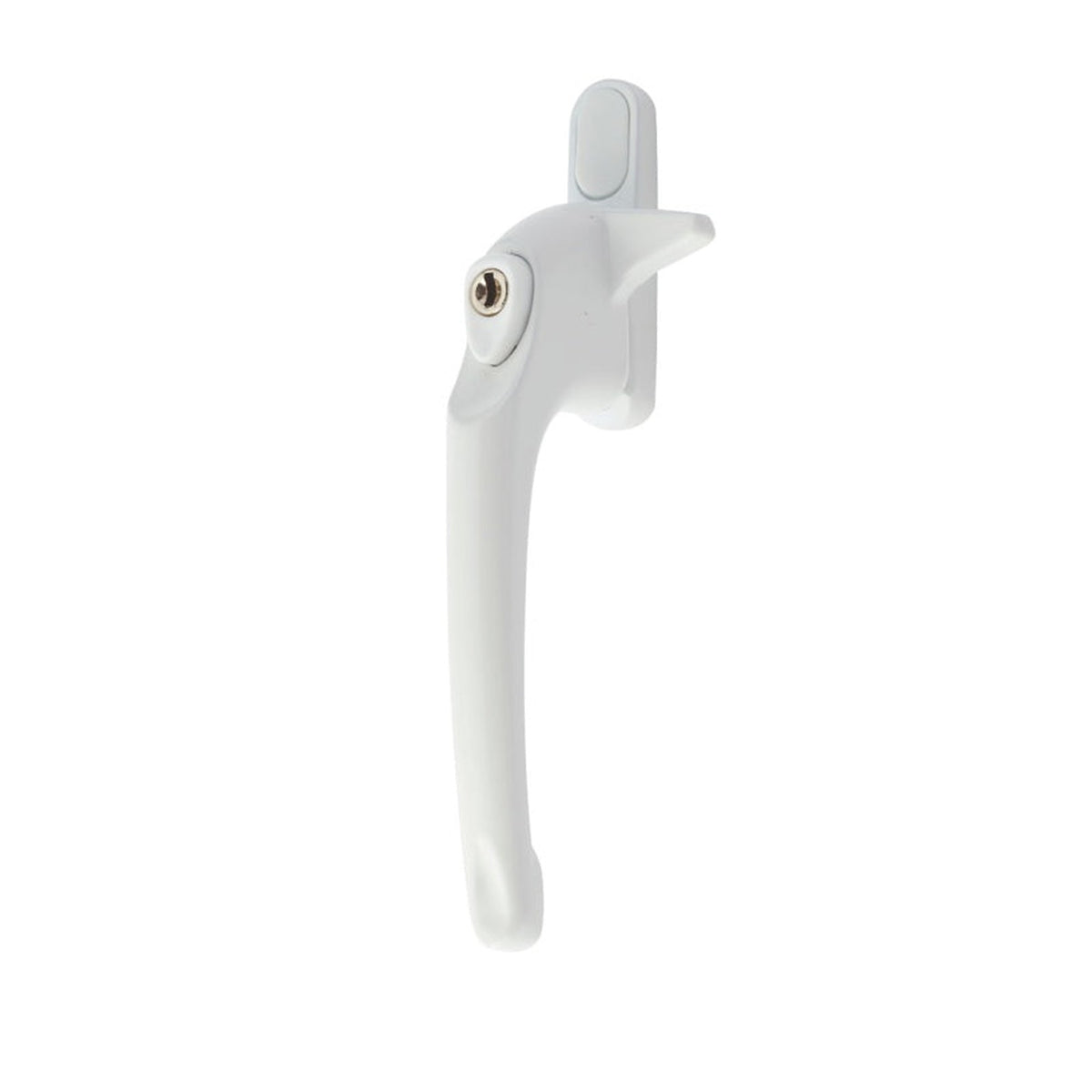 Window Handle L/H Locking White - 21mm, view 2