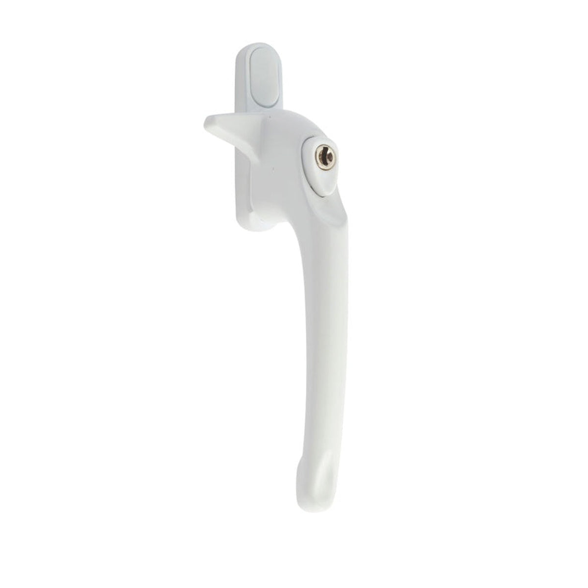 Window Handle R/H Locking White - 21mm, view 2