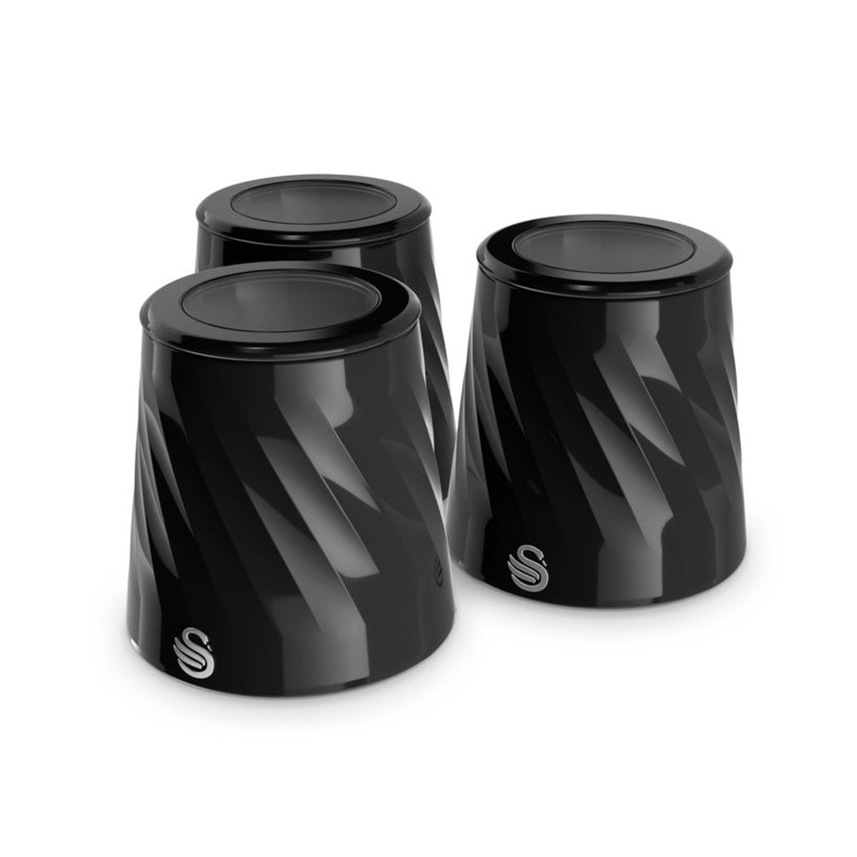 Windsor Canisters Set of 3 - Black, view 2