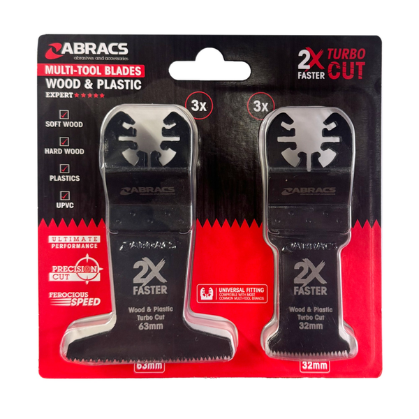 Wood & Plastic Multi Tool Blade - 6 Piece