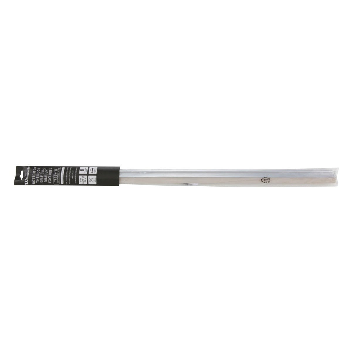 Woodside silver aluminium self seal door draught excluder, view 4