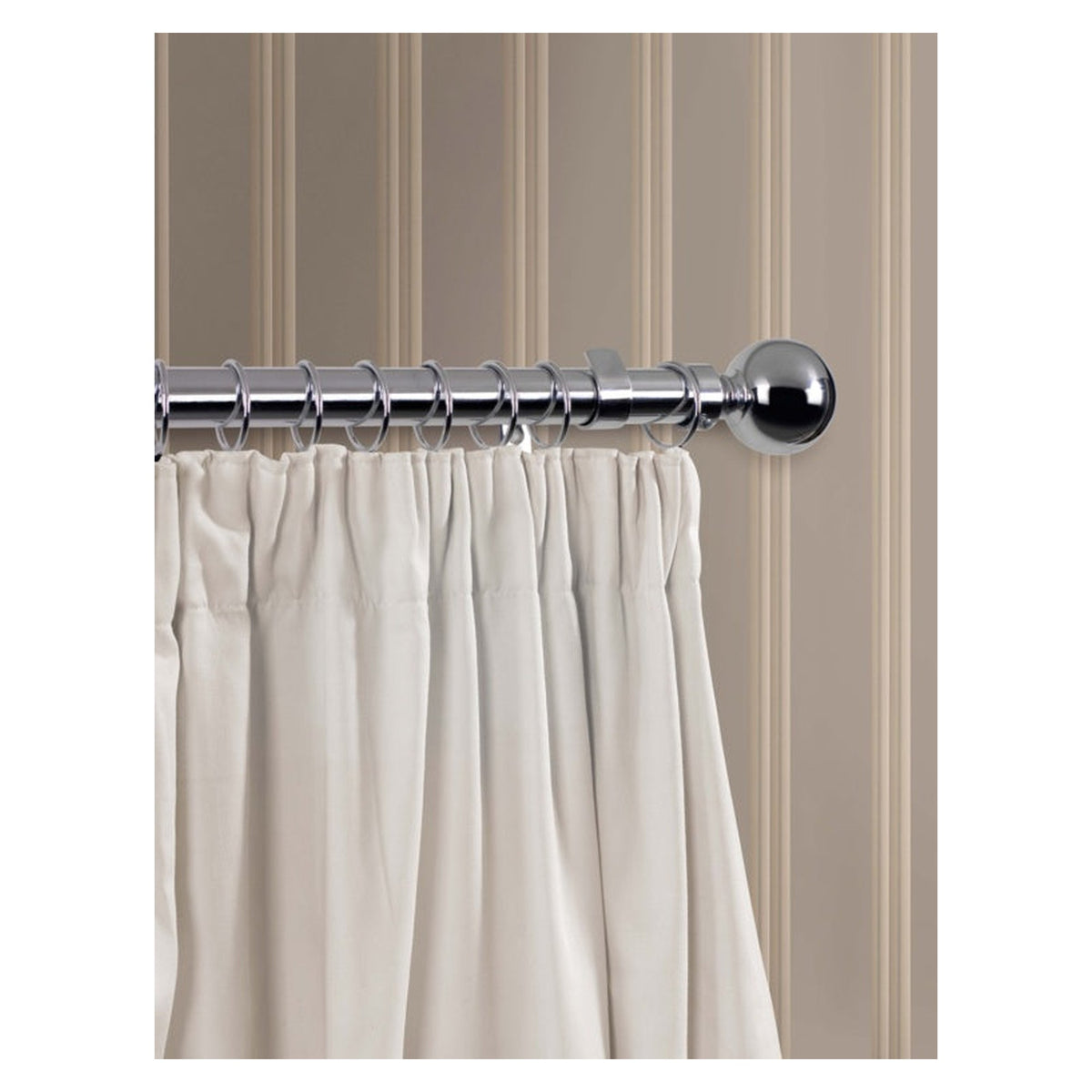 Woodside chrome curtain pole 300cm with rings