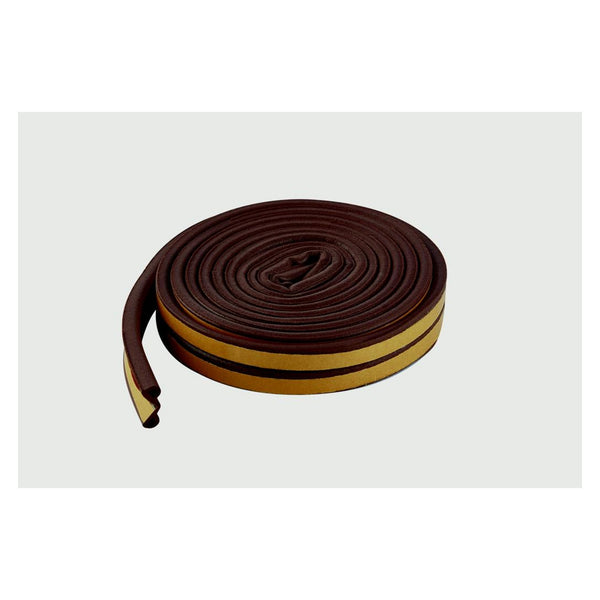 Woodside brown EPDM P rubber self adhesive strip 5m