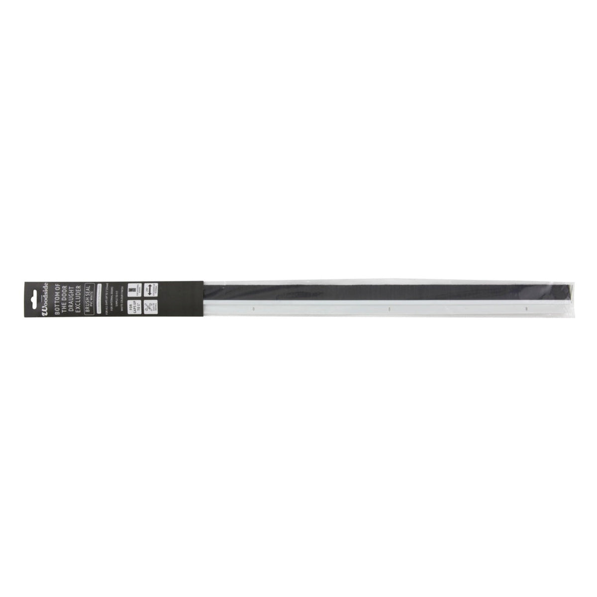 Woodside white PVC brush seal for an internal door, view 2